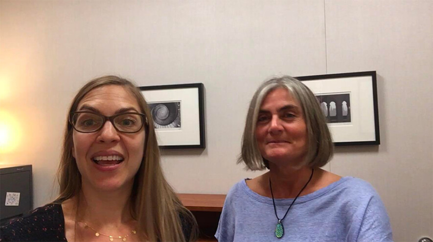 Fanny Boulesteix et Kimberley Sutherland, les deux enseignantes qui portent le programme de français de Douglas College. | Photo : courtoisie  
