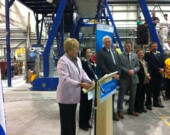 Pauline Marois était à Gaspé en mai dernier pour annoncer son plan de relance.  