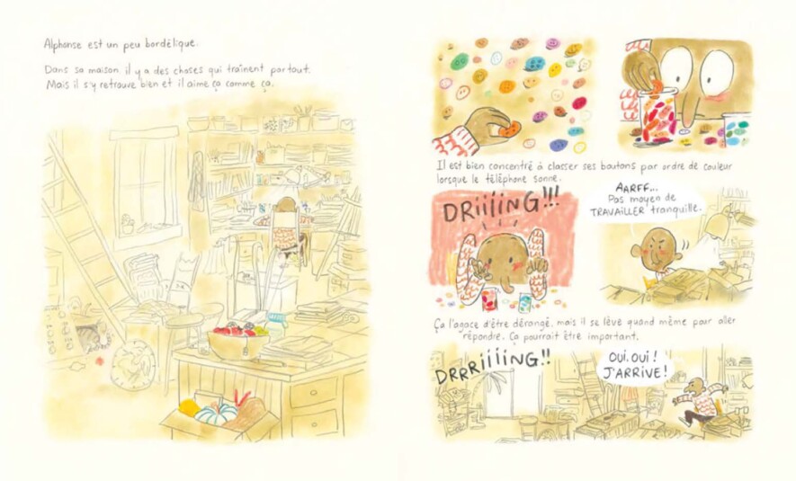 Le carton des deux premières pages de À l’enVERRE.  