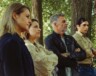 Christine Beaulieu, Sarah-Jeanne Labrosse, Patrick Huard et Joshua Odjick lors d'une scène de la série Bon cop, bad cop.  